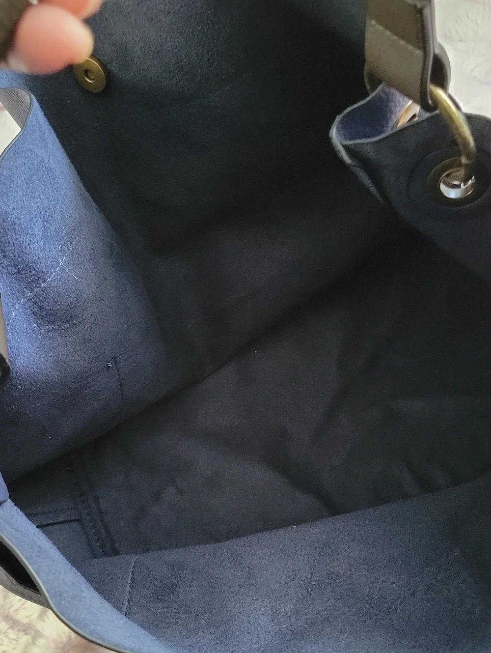 NWT G.H. Bass 2-in-1 Dark Navy Hobo Slouch Grommet Strap Shoulder Hand Bag